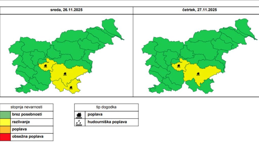 Hidrološko stanje po državi (Foto: ARSO)