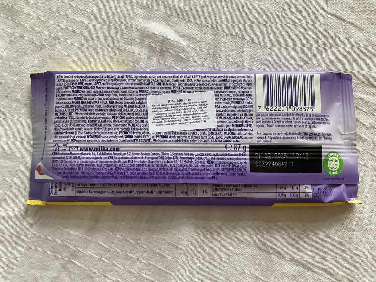 Čokolada milka z okusom karamele