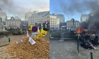 Protesti kmetov v Bruslju