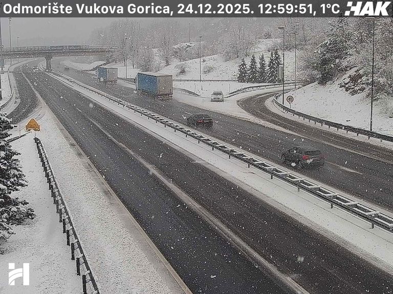 sneg na hrvaški avtocest