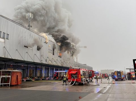 požar Spar skladišča v BTC LJ