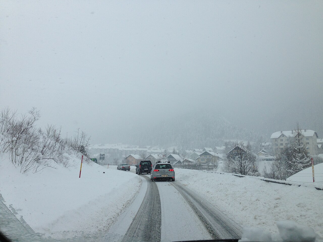 sneg na cesti