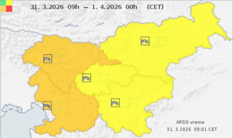 Nevaren veter se vrača: V tem delu Slovenije bodo sunki še posebej močni in nepredvidljivi