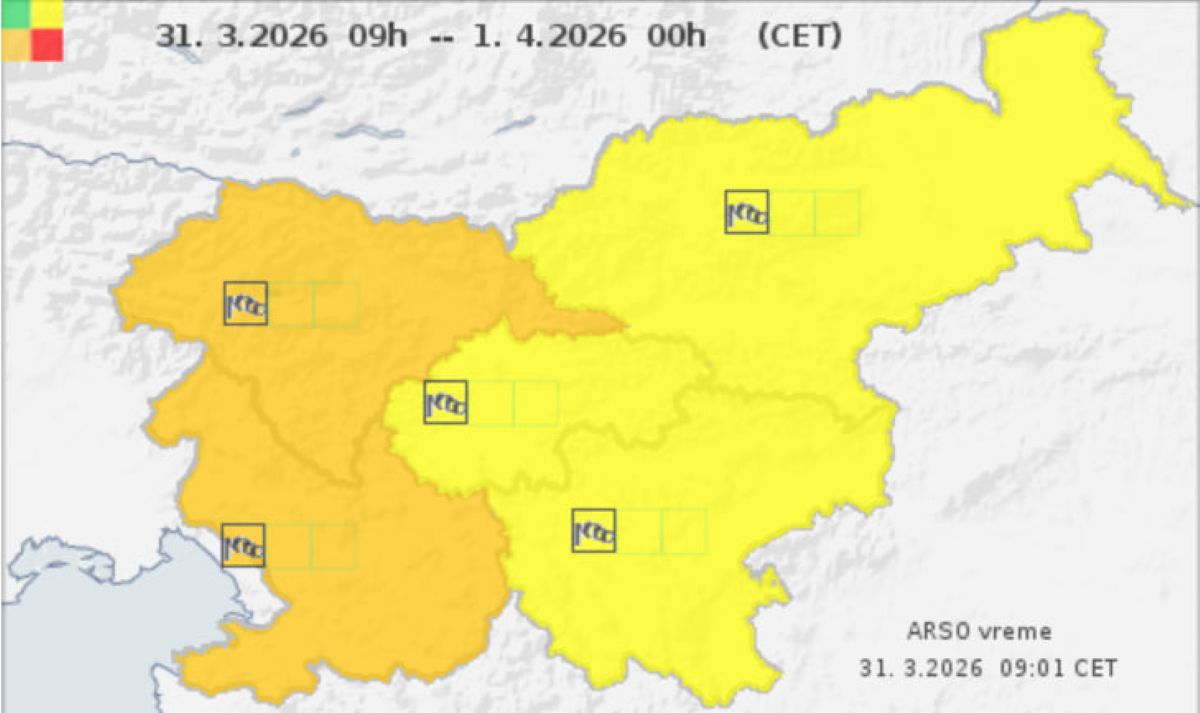 Nevaren veter se vrača: V tem delu Slovenije bodo sunki še posebej močni in nepredvidljivi