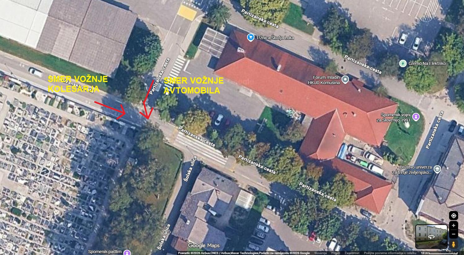 Policisti iščejo voznika, ki je trčil v kolesarja in odpeljal naprej